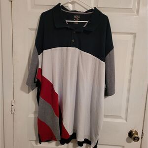 Red Head color block men's Polo shirt